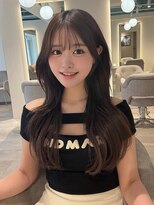 20代30代40代韓国ヘア/くびれミディ/くびれヘア/暗髪