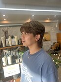 ベージュカラー×毛流れセンターパート|10代20代30代金沢メンズ