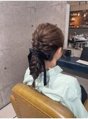 編みおろし おさげstyle