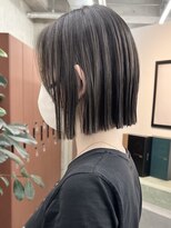 ノード(NODE)&nbsp;栄黒髪垢抜け外ハネシルエットボブヘア