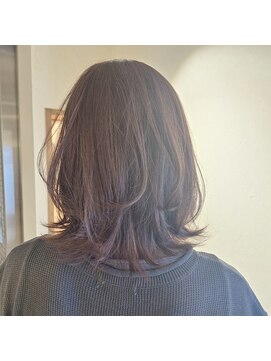 ヘアーズ ロッソ(hair's ROSSO) ボブレイヤー×ピンクベージュ