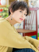 カバーヘア ブリス 戸田公園西口店(COVER HAIR bliss) 黒髪ダークアッシュウェットヘアショートA2戸田公園20代30代40代