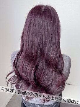 サラジュ 仁川店(SARAJU) 【Wカラー特化】森山担当 ブリーチなし×ラベンダーピンク
