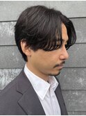 MEN’S HAIRセンターパートスパイラルパーマニュアンスパーマ