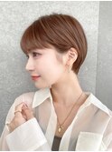 ハンサムショート/丸みショートボブ/20代30代40代50代/顔周り