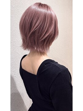 モリオ フロム ロンドン サッポロファクトリー店(morio FROM LONDON) morio 札幌 くびれボブ×ピンクベージュ