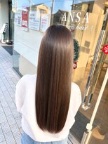 アンサ 城陽寺田店(ANSA)&nbsp;艶感ナチュラルロング×柔らかブラウン