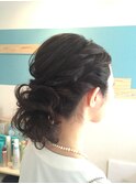 編み込みシニヨンヘアアレンジ【ヘアセット/立川/浴衣/立川/袴】