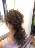 結婚式/2次会/パーティ/ポニーテール