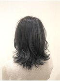 楽ちん☆切りっぱなしボブアッシュブルー【仲村たくろー】