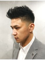 ヘアーワークス ヘルム 渋谷店(HAIR WORKS HELM)&nbsp;アップバングフェードカット