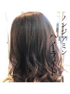 パースィート 目黒(pursuit) ノンジアミンカラー　ハイライト　ココアカラー　毛先バーマ