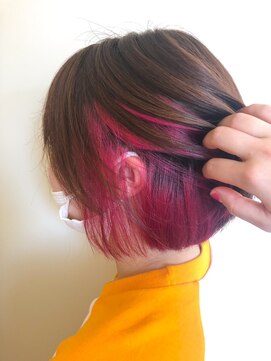 オシャマヘアー ウエスト店 インナービビットピンク