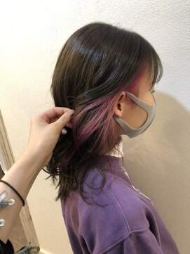 セブンルックス モカ 宇都宮鶴田店(7LOOKS mocha) インナーカラー×ベビーピンク