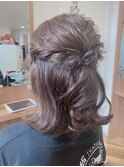 豊橋ビーシャイン★ミントグレー×ハーフアップアレンジ