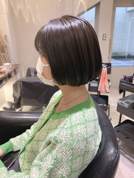 シェル 国分寺(shell) ぱつっとボブ☆オリーブグレージュ