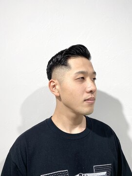 レンゲン(LENGEN) 束感刈り上げビジネス七三ツーブロックアップバング１０５１