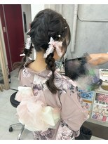 プティクローシェ バイ クオーレ(petite cloche by CUORE)&nbsp;【浴衣】編み込みツイン編みおろし