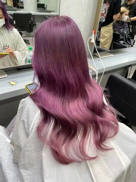 ロア 中目黒(loa) レイヤーロング/グレーベージュ/黒髪/前髪パーマ[中目黒]