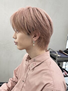 ギークス(GEEKS) 【GEEKS渋谷】シースルーマッシュウルフ/2way/韓国風ヘア/ピンク