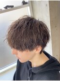 メンズ波巻きスパイラルパーマツイストスパイラルパーママッシュ