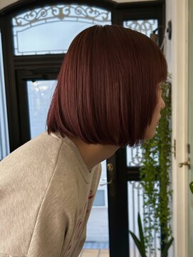 アンプラグド(unplugged) ブリーチなしのレッドブラウン