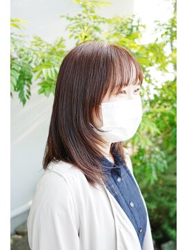 チェロ(CHERO) ★顔まわりレイヤーエモージュミディアムヘア＃愛され艶髪