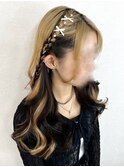 編み込みサイドアレンジ