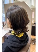 ショートミディアムにも！くびれ外はねデジタルパーマ