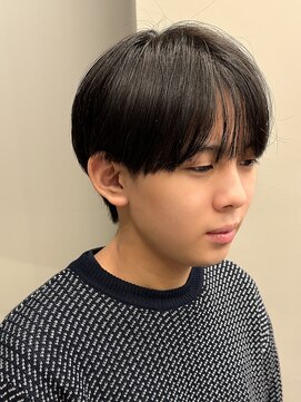エルマーク 神戸三宮(L-MARK) シースルーマッシュナチュラルマッシュメンズ韓国ツーブロック