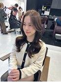 韓国ヘア/レイヤーカット/髪質改善/顔周りカット/ベージュ