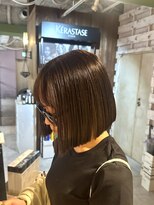 グランデュール 静岡駅前店(GRANDEUR)&nbsp;縮毛矯正×切りっぱなしボブ  静岡/東静岡/焼津/藤枝