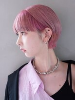 アルバム 新宿(ALBUM SHINJUKU)&nbsp;おくれ毛前髪カットハイトーンショートボブ_ba556703