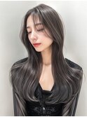 髪質改善ミルクティーベージュレイヤーカット