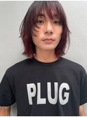 薬院【honen】デザインカラー×ウルフレイヤーピンクレッドmen's