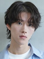 フィフス 渋谷(fifth)&nbsp;渋谷爽やかシャドウパーマメンズカットセンターパート無造作緩め