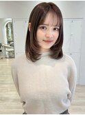 イメチェン/ピンクベージュ/アンブレラカラー/前髪［銀座］