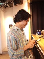 ブロック ジャポン(bloc japon)&nbsp;ミディアムレイヤーパーマボブ　メンズパーマ/池田裕和