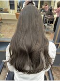 ブリーチなしダブルカラーオリーブグレージュ冬カラーレイヤー