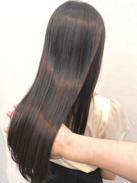 ヘアカラー専門店fit color 平井店【フィットカラー】オーガニックカラー/白髪染め ダークアッシュ/似合わせカット/ミディアムレイヤーカット[平井]