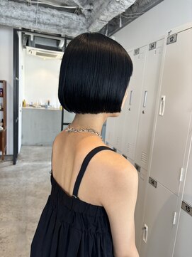 セーヌ(CEINE) CEINE【三軒茶屋】ワンレングスボブ×ブラックヘア/aujua