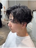 刈り上げサーフパーマツイストシャドウパーマアクティブショート