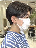 ＊30代40代前髪なしハンサムショート丸みショートレイヤー