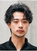 メンズパーマフェザーパーマシャドウパーマセンターパート