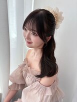 エヌ 大阪梅田茶屋町(enu)&nbsp;顔まわりレイヤー×ハーフアップ