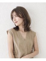 ミロア 薬院(miroa)&nbsp;顔周りカット ベージュカラー 顔周りレイヤー髪質改善