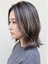 アムール稲田堤(amour)&nbsp;髪質改善カラー白髪ぼかしグレージュくびれミディ夏カラー