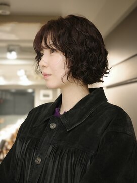 ネロ ヘアサロン 渋谷(NERO HAIR SALON) 【倉田真希】ボブパーマ　フレンチボブ レッドブラウン 前髪あり