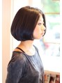 ガーデン(GARDEN) 水平ボブ。落ち着いた雰囲気になります。面長の方にフィット。