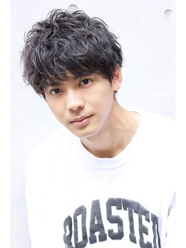 ネイビー(NAVY) 爽やかなパーマならこれ！センタースパイラル　吉沢亮マッシュ